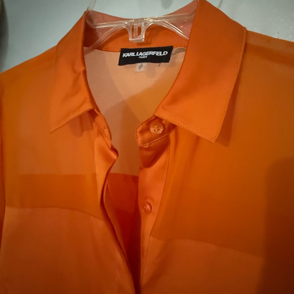 Karl Lagerfeld women Orange Shirt